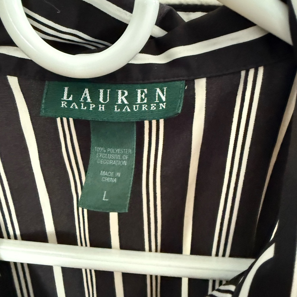 Lauren Ralph Lauren Black and White Striped Top